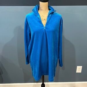 Vintage C.S.T velour quarterzip top size 1X women’s